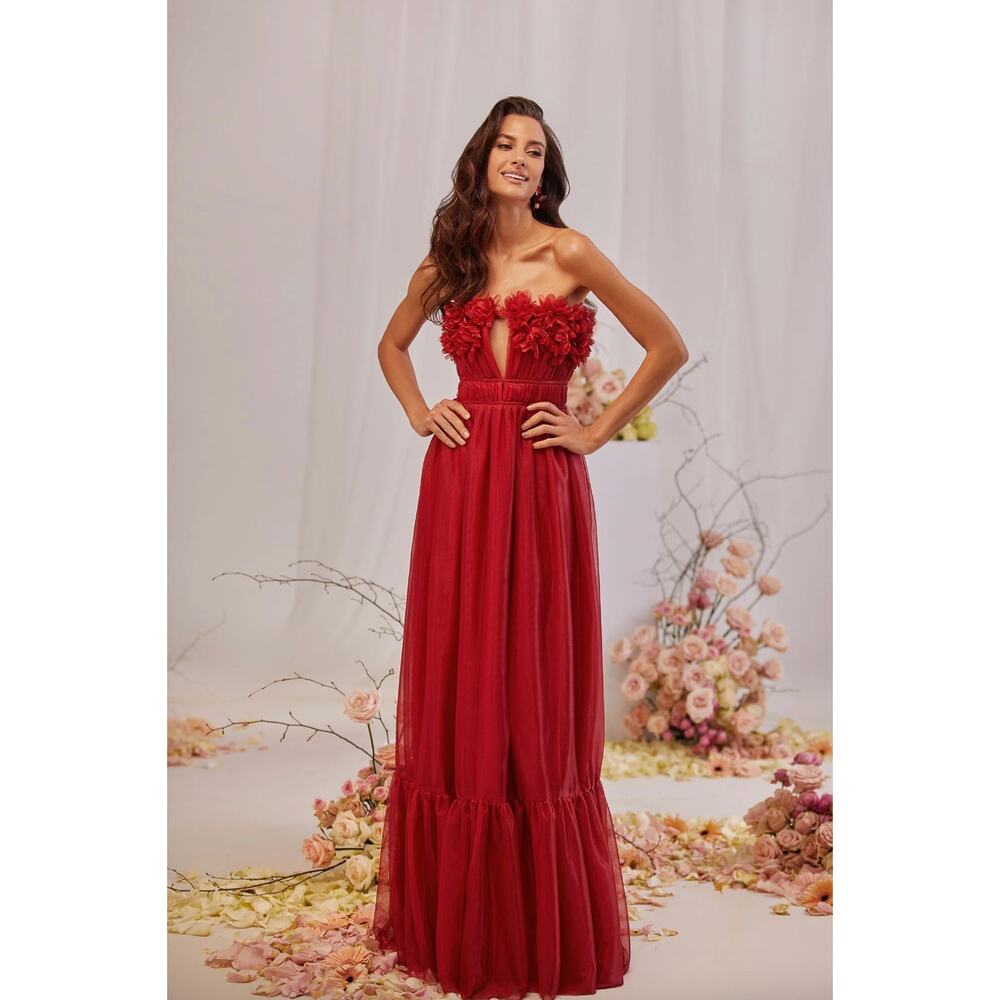 Alamour the Label Leonie Dress Wine Red